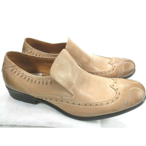 Steve Madden Tan Beige Brown Embroidered Brogue 8